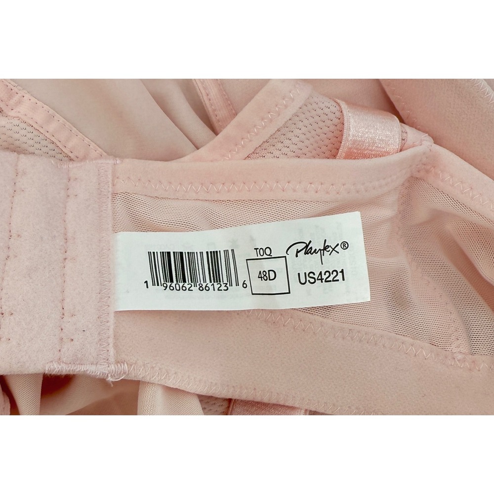 Playtex US4221 48D Light Pink Wireless Smoothing Full Coverage Bra Comfort - Picture 3 of 7